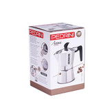 Pedrini Cafetiera Cafetiera Moka Pedrini 9083-3 | 3 cesti, Aluminiu, Argintiu/Negru