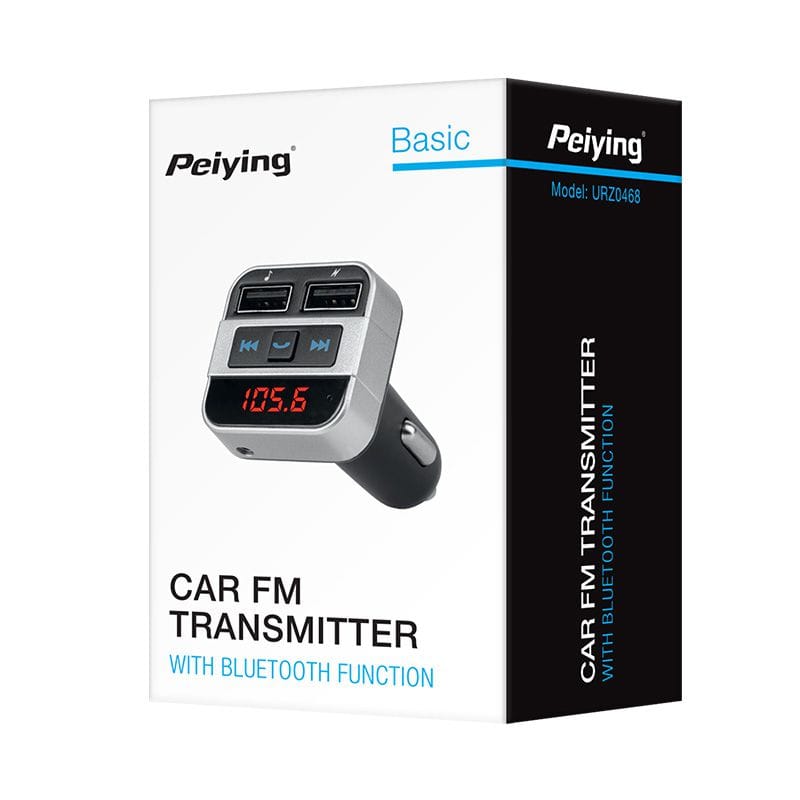 Peiying Modulator FM Modulator FM Peiying URZ0468 | 64GB, 5V, Roșu, Bluetooth, LED