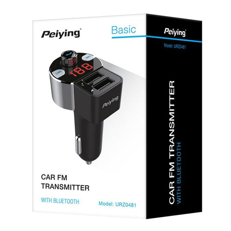 Peiying Modulator FM Modulator FM Peiying URZ0481 | 64GB, 5V, Roșu, Bluetooth, LED