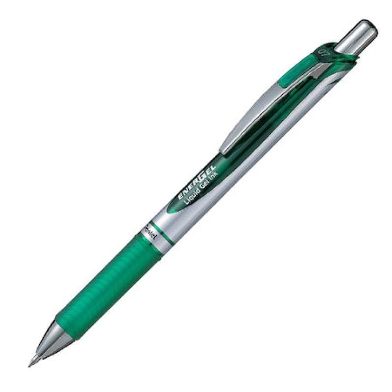 Pentel Roller cu gel Pentel EnerGel BL77-DO, cerneală verde, uscare rapidă, scriere fină și curată