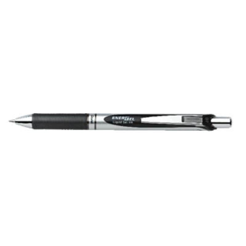 Pentel Roller cu cerneală gel Pentel EnerGel BL77-AO, negru, uscare rapidă, scriere fină și confortabilă
