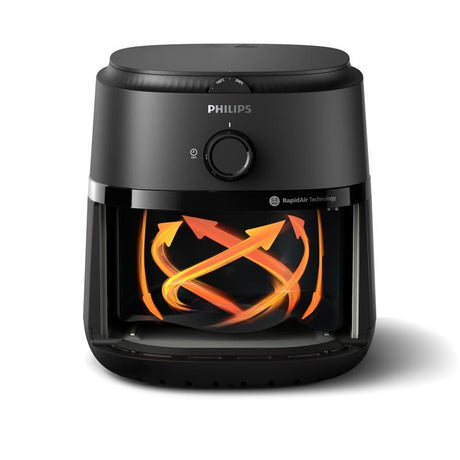 Philips Philips Airfryer NA120/00 Negru, 4,2 L, Friteuză cu aer cald pentru gătit rapid cu mai puțin ulei