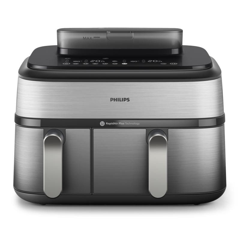 Philips Friteuză cu aer cald Philips Airfryer NA555/00 Dual Basket 9L 2750W, argintie