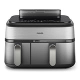 Philips Friteuză cu aer cald Philips Airfryer NA555/00 Dual Basket 9L 2750W, argintie