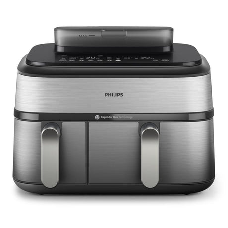 Philips Friteuză cu aer cald Philips Airfryer NA555/00 Dual Basket 9L 2750W, argintie