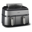 Philips Friteuză cu aer cald Philips Airfryer NA555/00 Dual Basket 9L 2750W, argintie