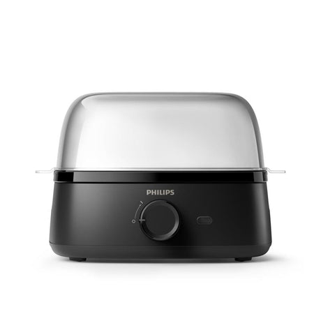 Philips Fierbător de ouă Philips HD9137/90, negru, capacitate 6 ouă, ouă moi/medii/tari