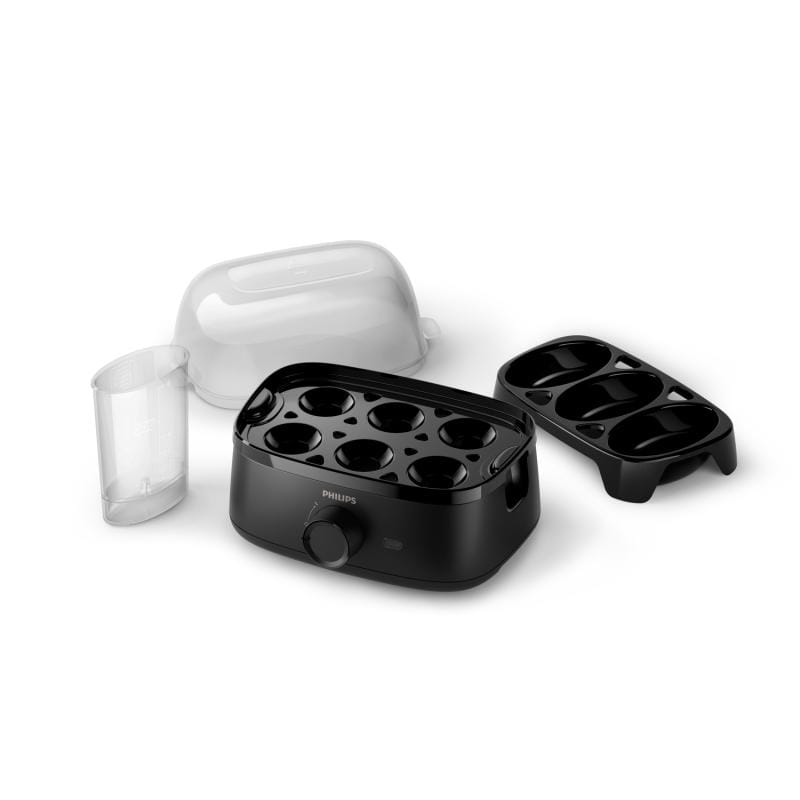 Philips Fierbător de ouă Philips HD9137/90, negru, capacitate 6 ouă, ouă moi/medii/tari
