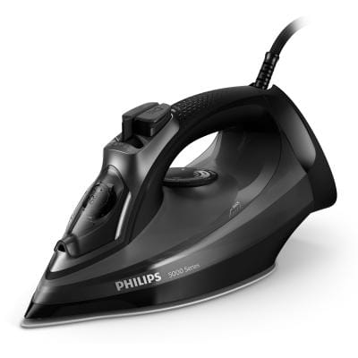 Philips Fier de călcat cu abur Philips DST5040/80, negru, pentru uz zilnic, rezultate rapide și uniforme