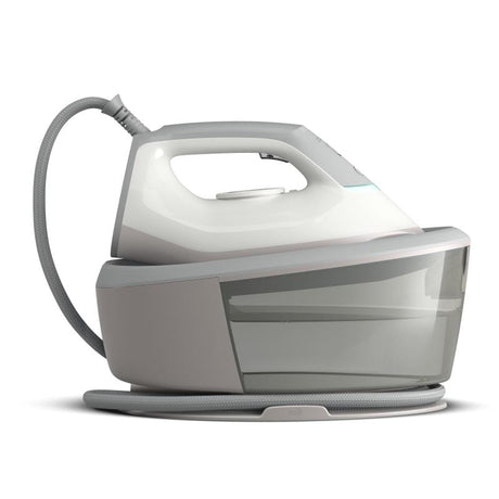 Philips Stație de călcat cu abur Philips PSG2000/80, generator de abur, alb/gri, talpă cu alunecare ușoară