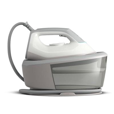 Philips Stație de călcat cu abur Philips PSG2000/80, generator de abur, alb/gri, talpă cu alunecare ușoară