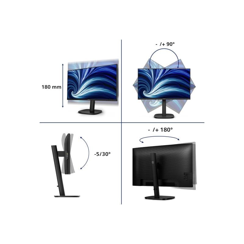 Philips Monitor Philips B-Line 24B2U3301D/00 24” pentru birou, confort vizual și productivitate