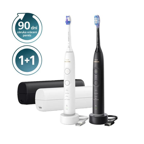 Philips Set 2x Periuțe de dinți electrice Philips Sonicare 7100 HX7429/02 Duo Pack, negru/alb