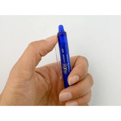 Pilot Pix cu gel retractabil Pilot FriXion Clicker BLRT-FR7-B, cerneală termoreactivă, ștergibil, negru, vârf 0,7 mm