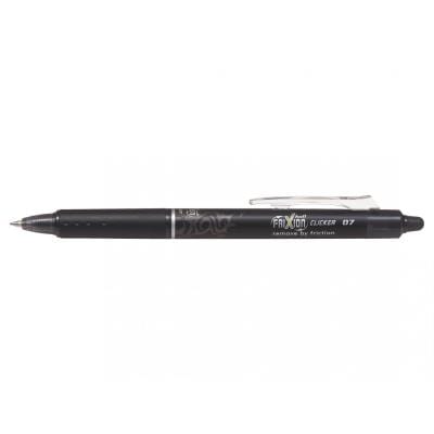 Pilot Pix cu gel retractabil Pilot FriXion Clicker BLRT-FR7-B, cerneală termoreactivă, ștergibil, negru, vârf 0,7 mm
