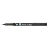 Pilot Roller Pilot V5 cu cerneală neagră, pentru birou și școală, model BX-V5-B / BXV5B