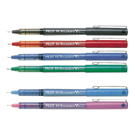Pilot Roller Pilot V5 cu cerneală neagră, pentru birou și școală, model BX-V5-B / BXV5B