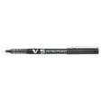Pilot Roller Pilot V5 cu cerneală neagră, pentru birou și școală, model BX-V5-B / BXV5B