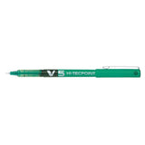 Pilot Roller Pilot V5 cu cerneală lichidă, verde, scriere fină și precisă (BX-V5-G)