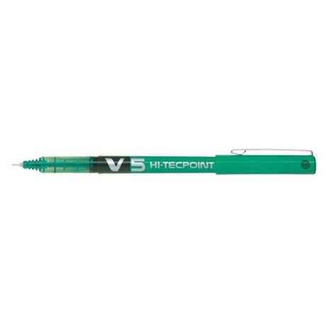 Pilot Roller Pilot V5 cu cerneală lichidă, verde, scriere fină și precisă (BX-V5-G)