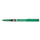 Pilot Roller Pilot V5 cu cerneală lichidă, verde, scriere fină și precisă (BX-V5-G)