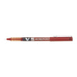 Pilot Roller Pilot V5 cu cerneală lichidă, roșu, vârf fin, model BX-V5-R / BXV5R