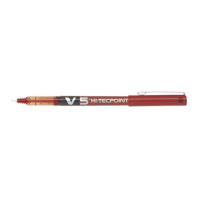 Pilot Roller Pilot V5 cu cerneală lichidă, roșu, vârf fin, model BX-V5-R / BXV5R
