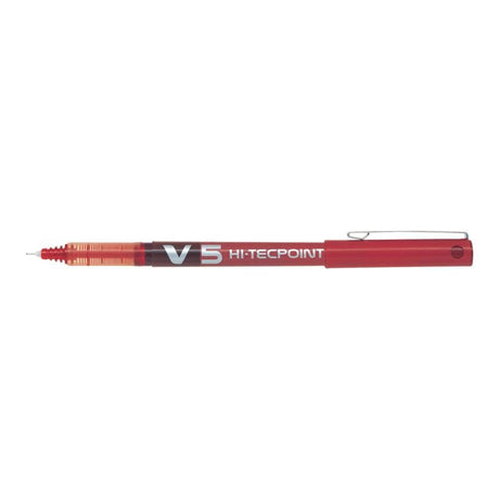 Pilot Roller Pilot V5 cu cerneală lichidă, roșu, vârf fin, model BX-V5-R / BXV5R