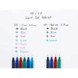Pilot Roller Pilot V7 cu cerneală lichidă, negru, vârf fin, scriere precisă și fluidă (BX-V7-B)