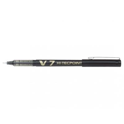 Pilot Roller Pilot V7 cu cerneală lichidă, negru, vârf fin, scriere precisă și fluidă (BX-V7-B)