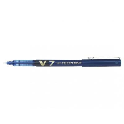 Pilot Roller cu cerneală lichidă Pilot V7, albastru, vârf fin, scriere precisă și uniformă (BX-V7-L)