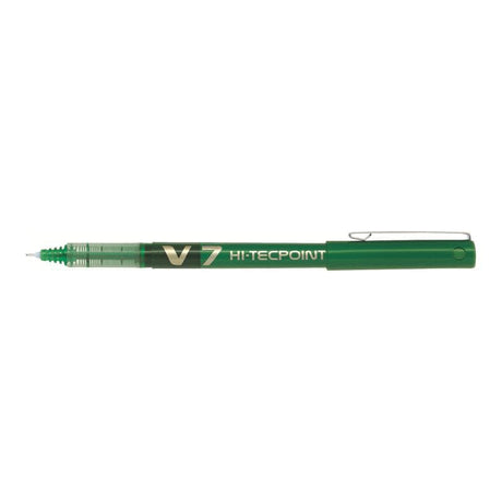Pilot Roller cu cerneală verde Pilot V7, vârf 0,7 mm, scriere fină și cursivă, cu capac, cod BX-V7-G