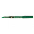 Pilot Roller cu cerneală verde Pilot V7, vârf 0,7 mm, scriere fină și cursivă, cu capac, cod BX-V7-G