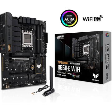 Placa de baza ASUS TUF GAMING B650-E WIFI AMD B6504 x DIMM, Max. 192GB, DDR5