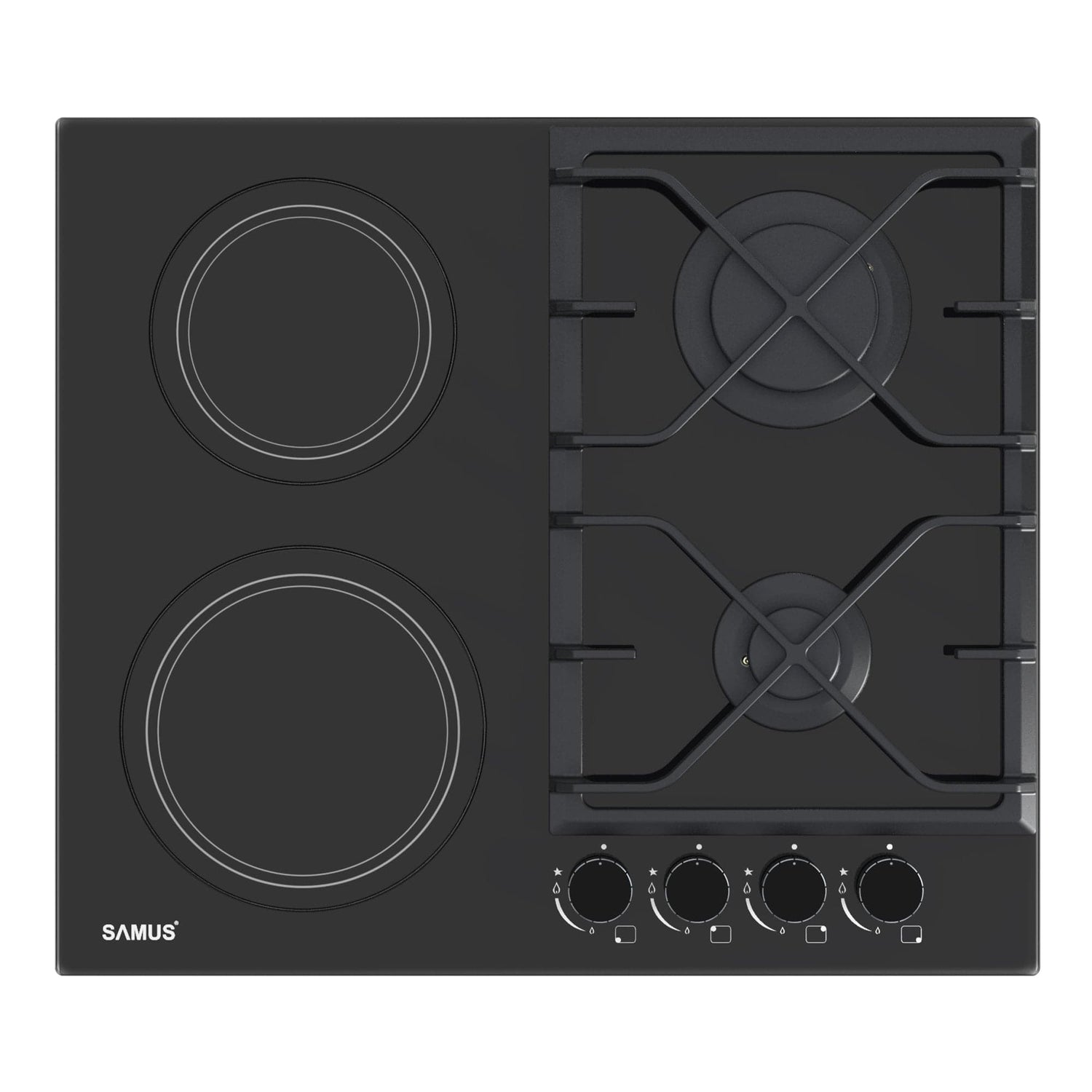 Samus Plita electrica Plita Vitroceramica Samus PSVG-622BG1 | 60cm, 4 Zone, Touch Control, Negru
