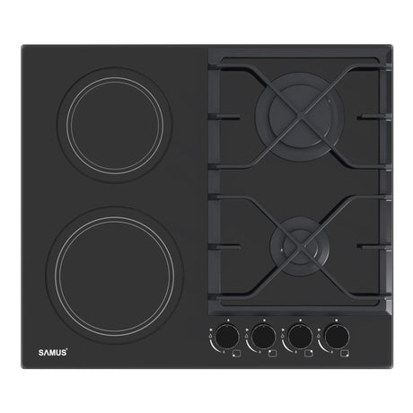 Samus Plita electrica Plita Vitroceramica Samus PSVG-622BG1 | 60cm, 4 Zone, Touch Control, Negru
