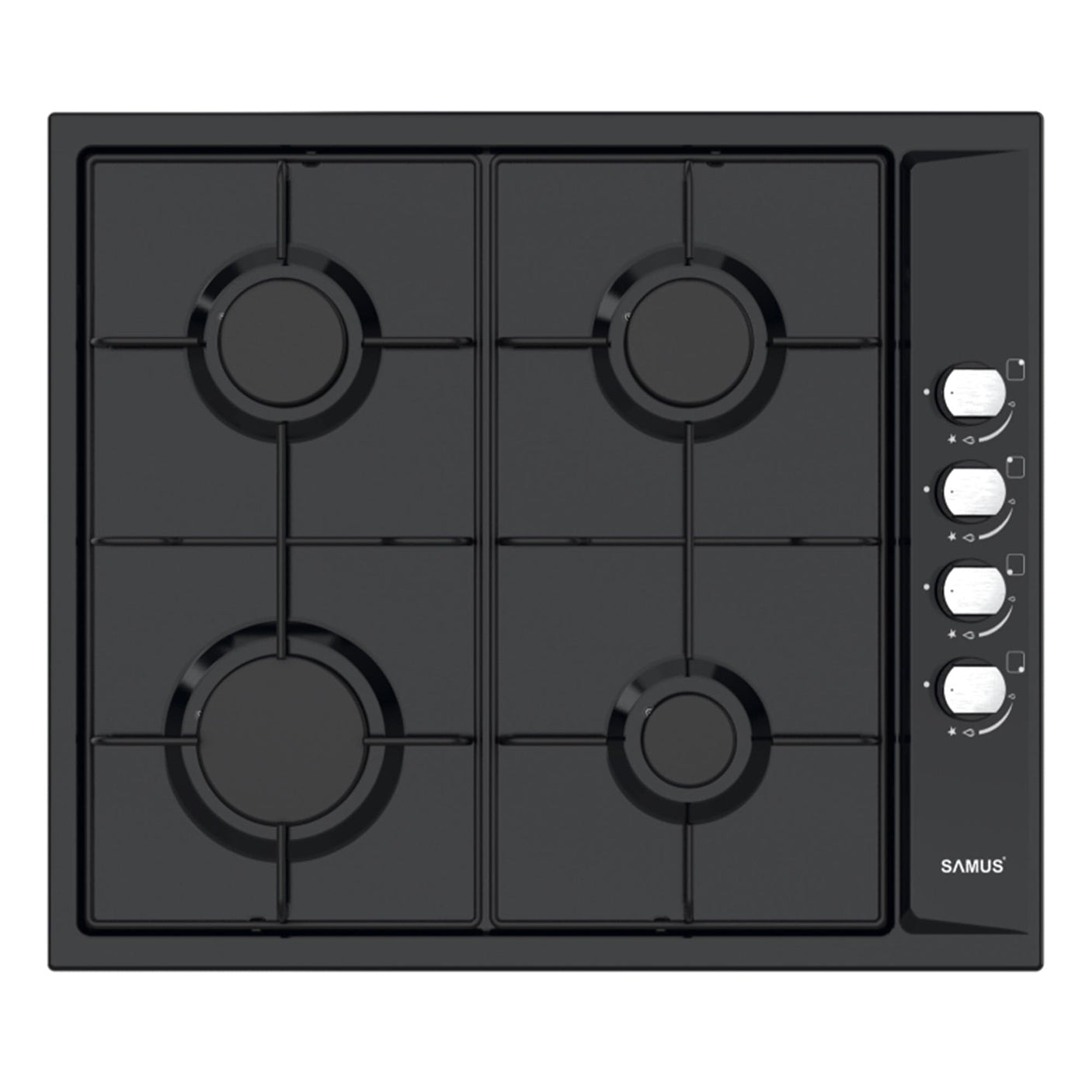 Samus Pachet built in Pachet Built-In Samus SC628GX9+PSG-64SB | Plita Gaz 4 Arzatoare, Cuptor Electric Multifunctional