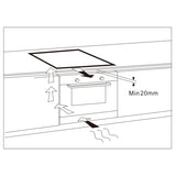 Pachet Built-in Samus PACHET SAMUS-ONL54 | Cuptor SC634GDT15H, 74L, Clasa A+, autocuratare catalitica +  Plita incorporabila inductie PSI-64BMG10, 4 zone gatit, sticla ceramica, 7000W, negru mat