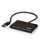 PORT DESIGNS Hub USB Port Designs 900121 4 porturi USB 30 conexiune USB Negru