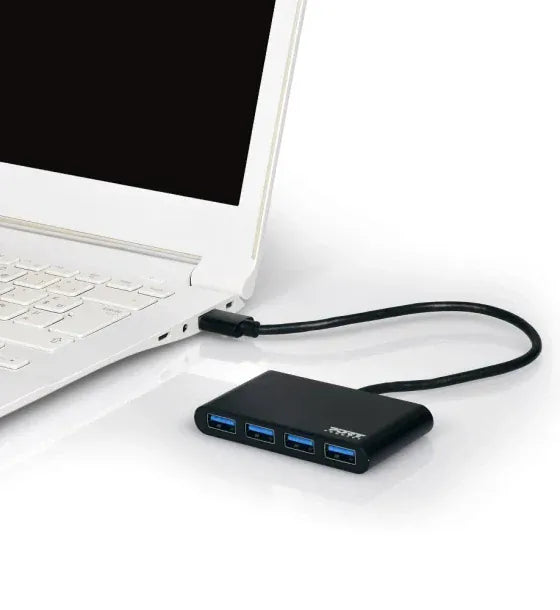 PORT DESIGNS Hub USB Port Designs 900121 4 porturi USB 30 conexiune USB Negru