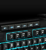 PORT DESIGNS Port Designs Felmechanikus billentyuzet Arokh K-2 116 billentyu 6 multimedias billentyu programozhato vilagitas Anti-Ghosting USB fekete