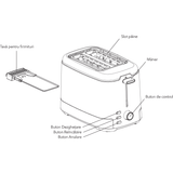 Toaster Tesla TS300BWX | 800W, Alb