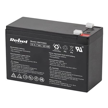 Rebel Acumulator Acumulator Rebel BAT0402 | 2.13kg, 12V, 9V