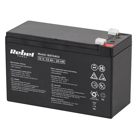 Rebel Acumulator Acumulator Rebel BAT0403 | 2.45kg, 12V