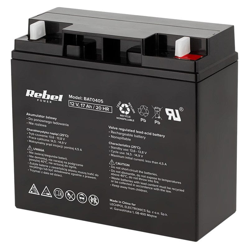 Rebel Acumulator Acumulator Rebel BAT0405 | 4.88kg, 12V