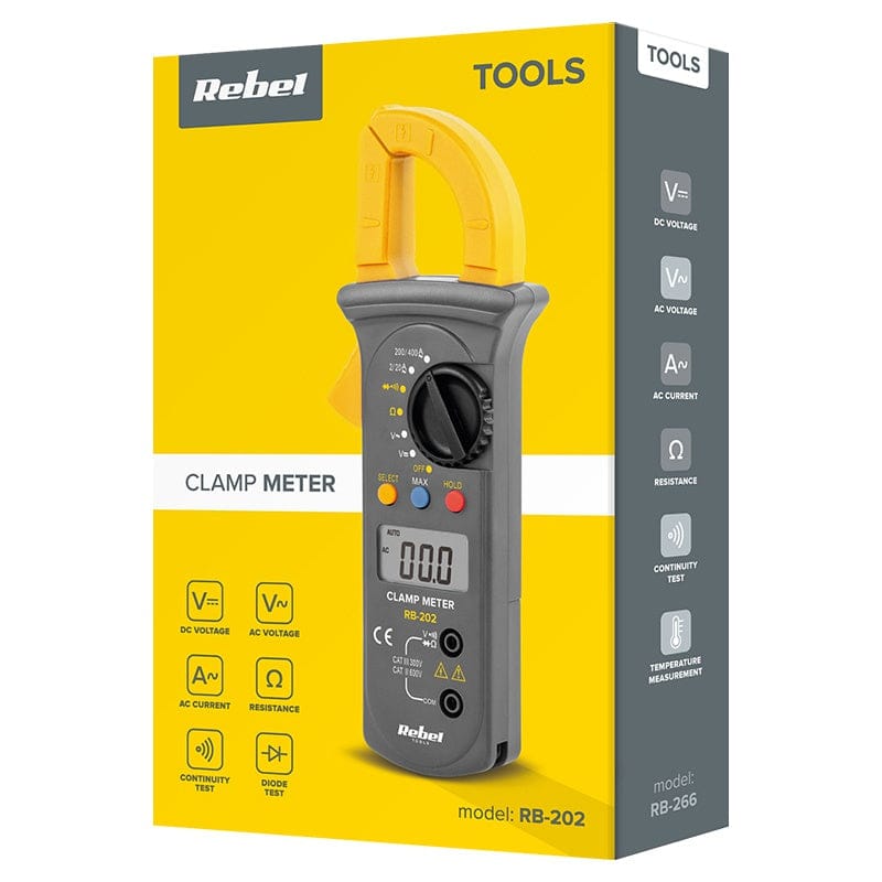Rebel Clampmetru digital Clampmetru digital Rebel MIE-RB-202 | Digital