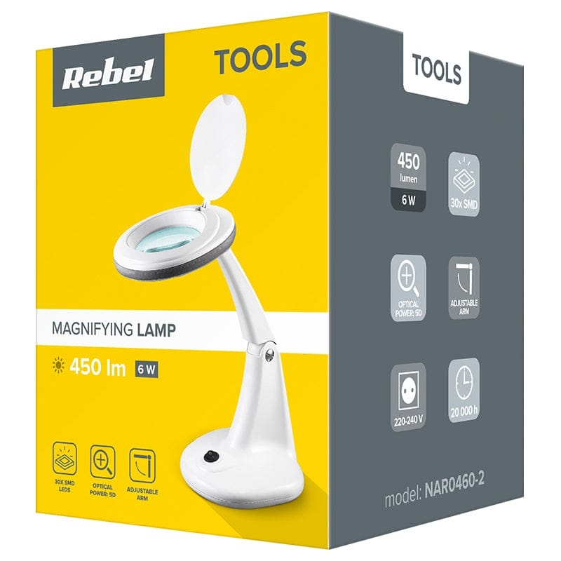 Rebel Lampa LED Lampa LED Rebel NAR0460-2 | 240V, Alb, LED