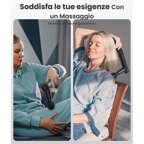 Renpho Pistol de masaj RENPHO Extend C004, negru, percuție, intensitate reglabilă, compact, pentru recuperare musculară