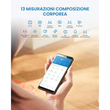Renpho Cântar inteligent Renpho Elis Solar 2, negru, Wi‑Fi și Bluetooth, sincronizare aplicație, pentru monitorizarea greutății acasă