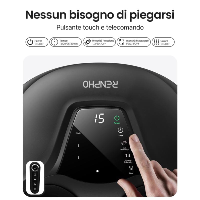 Renpho Aparat de masaj pentru picioare RENPHO Shiatsu, negru, model PEU-RP-FM058R-BK